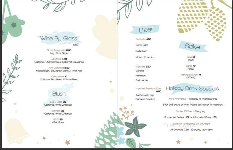 Menu page 1