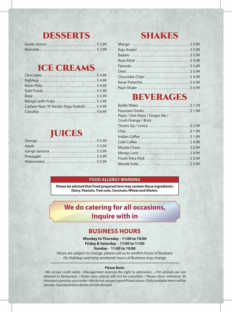 Menu page 1