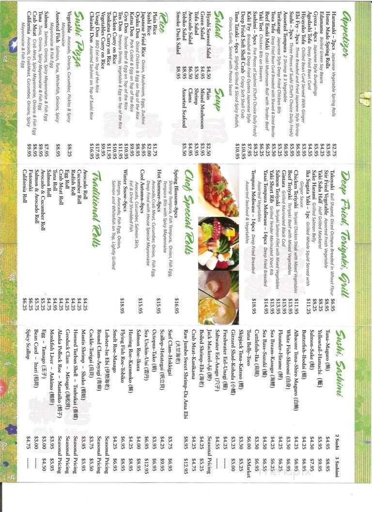 Menu page 1