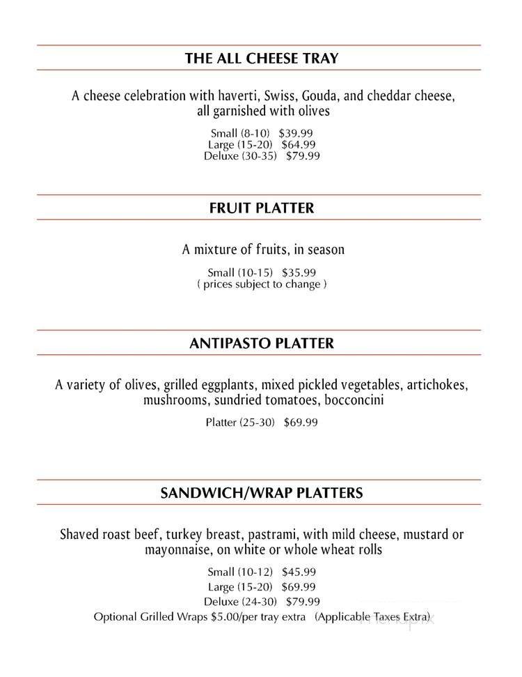 Menu page 1