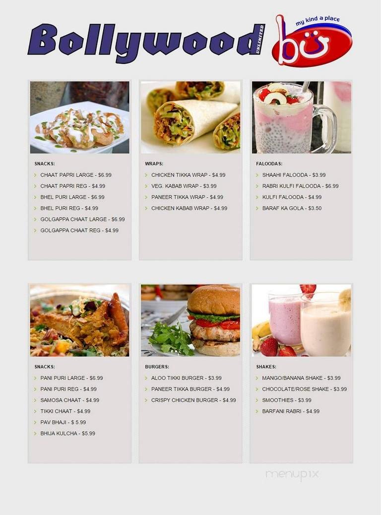 Menu page 1