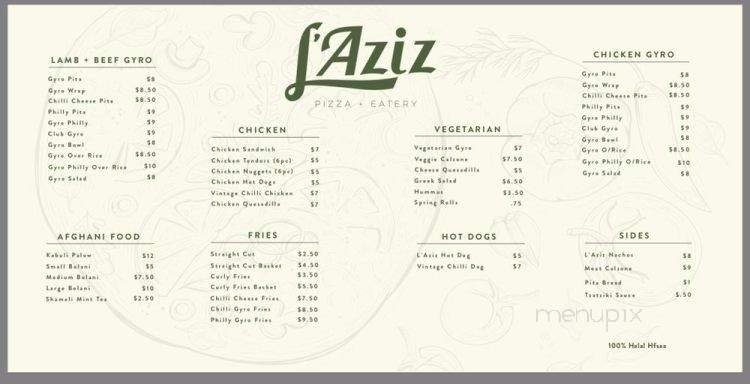Menu page 1