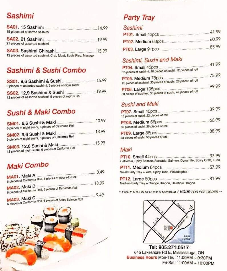 Menu page 1