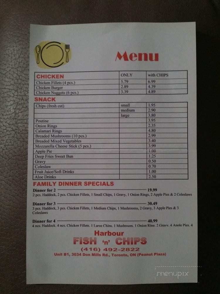 Menu page 1