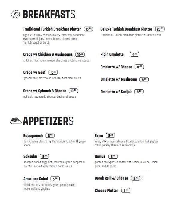 Menu page 1