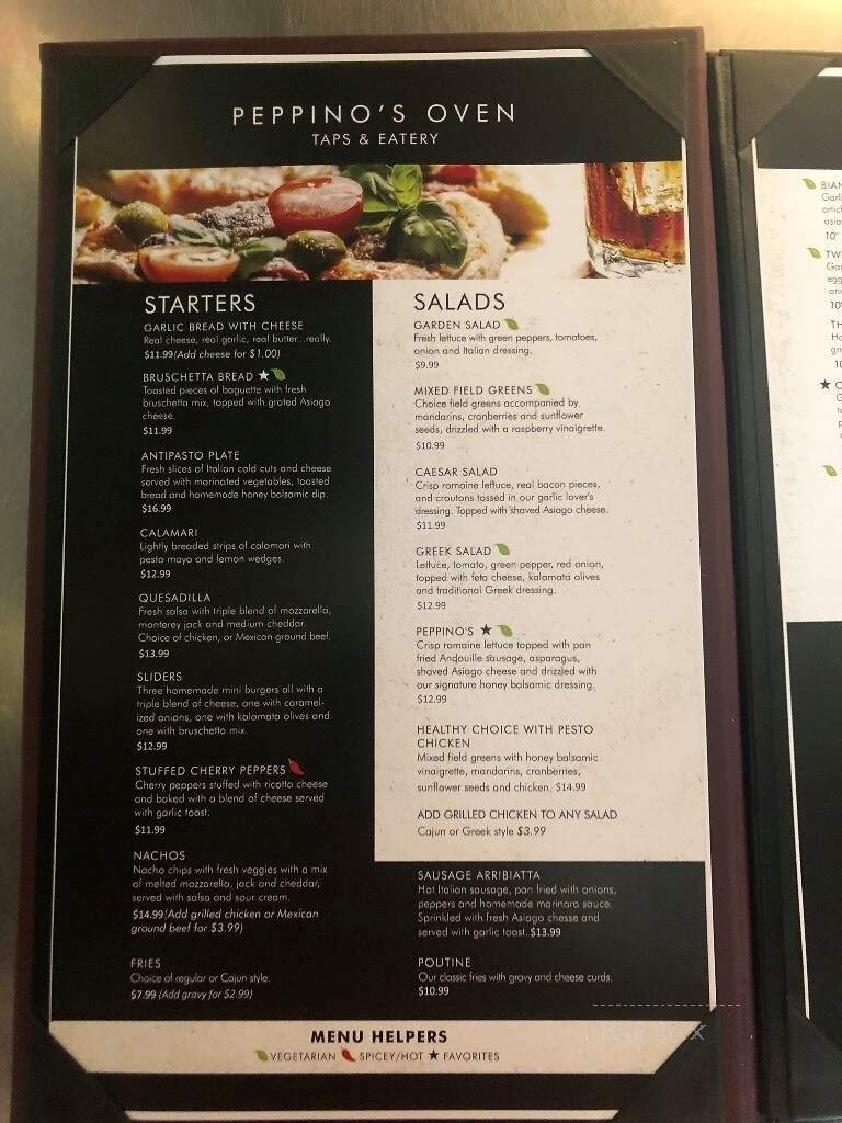 Menu page 1