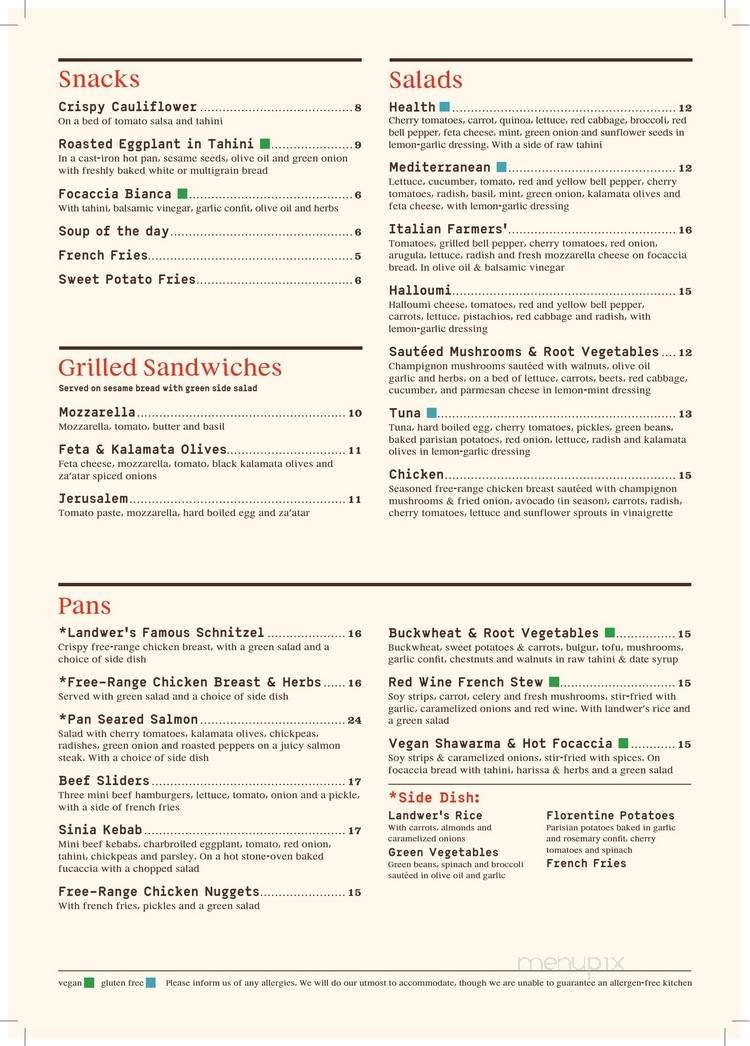 Menu page 2