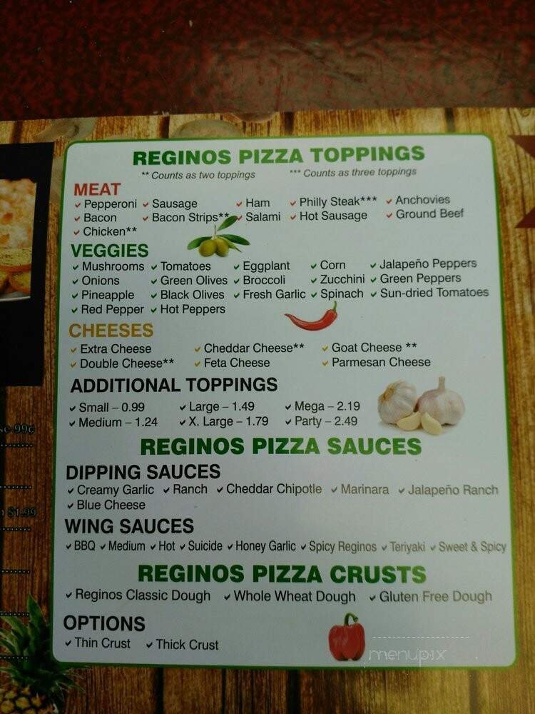 Menu page 1