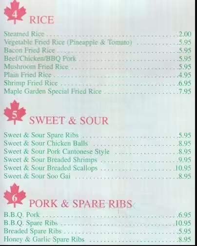 Menu page 1