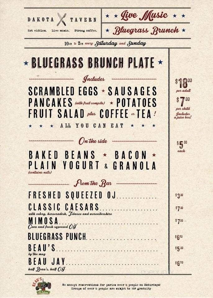 Menu page 1