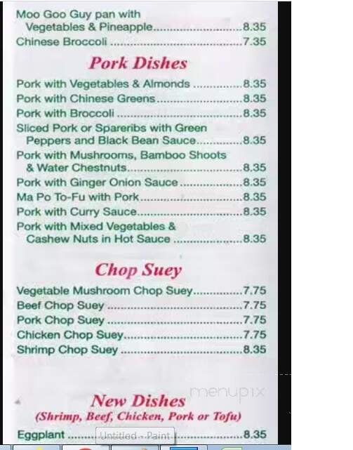 Menu page 1