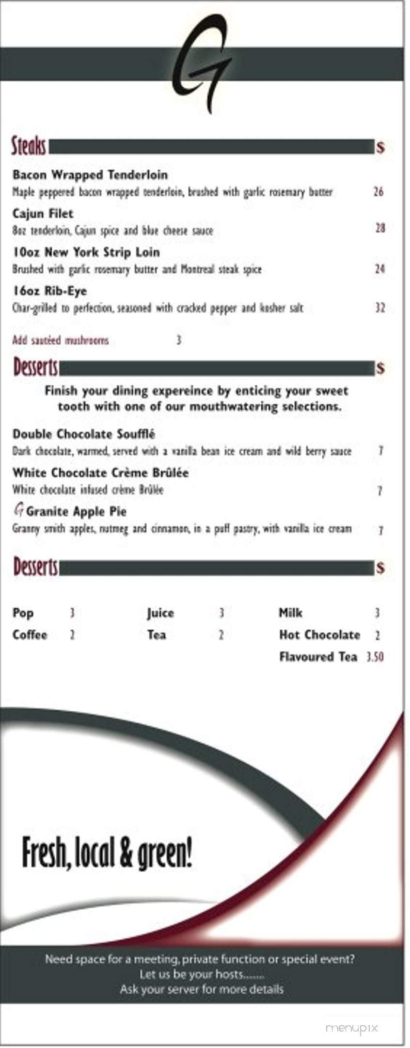 Menu page 1