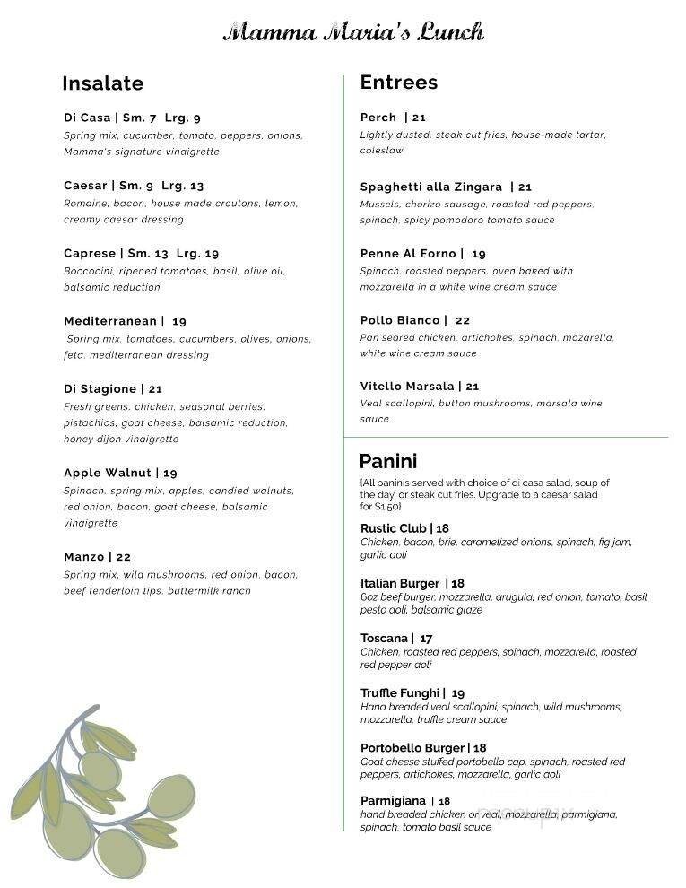 Menu page 1