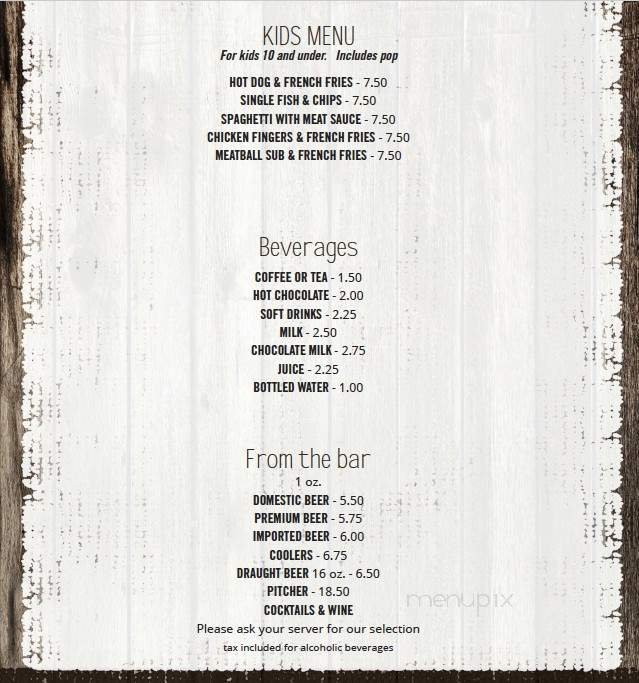 Menu page 1