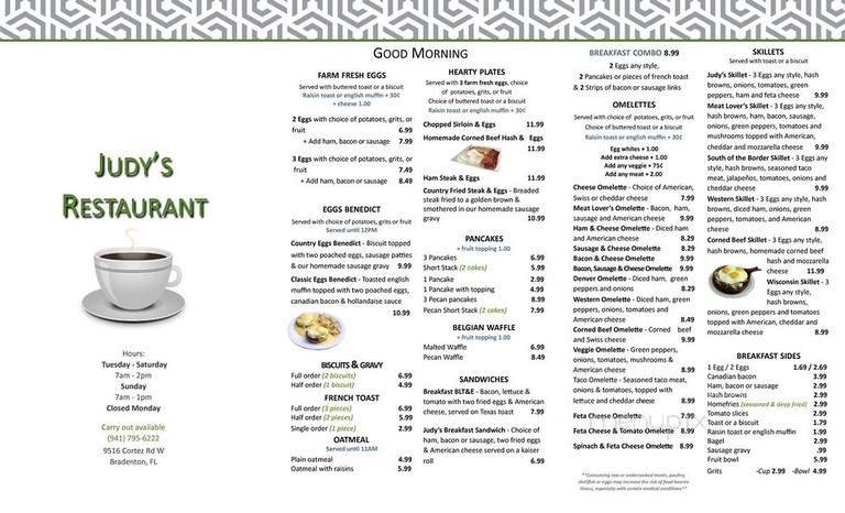 Menu page 1