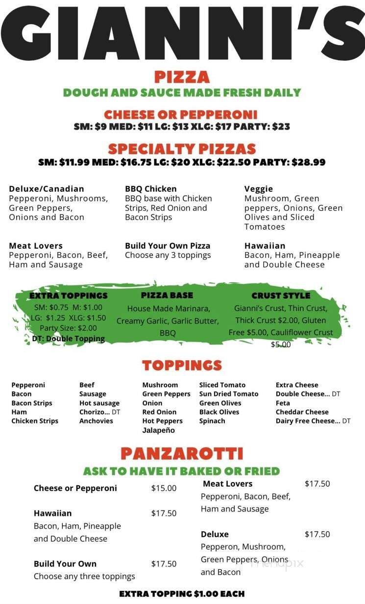 Menu page 2