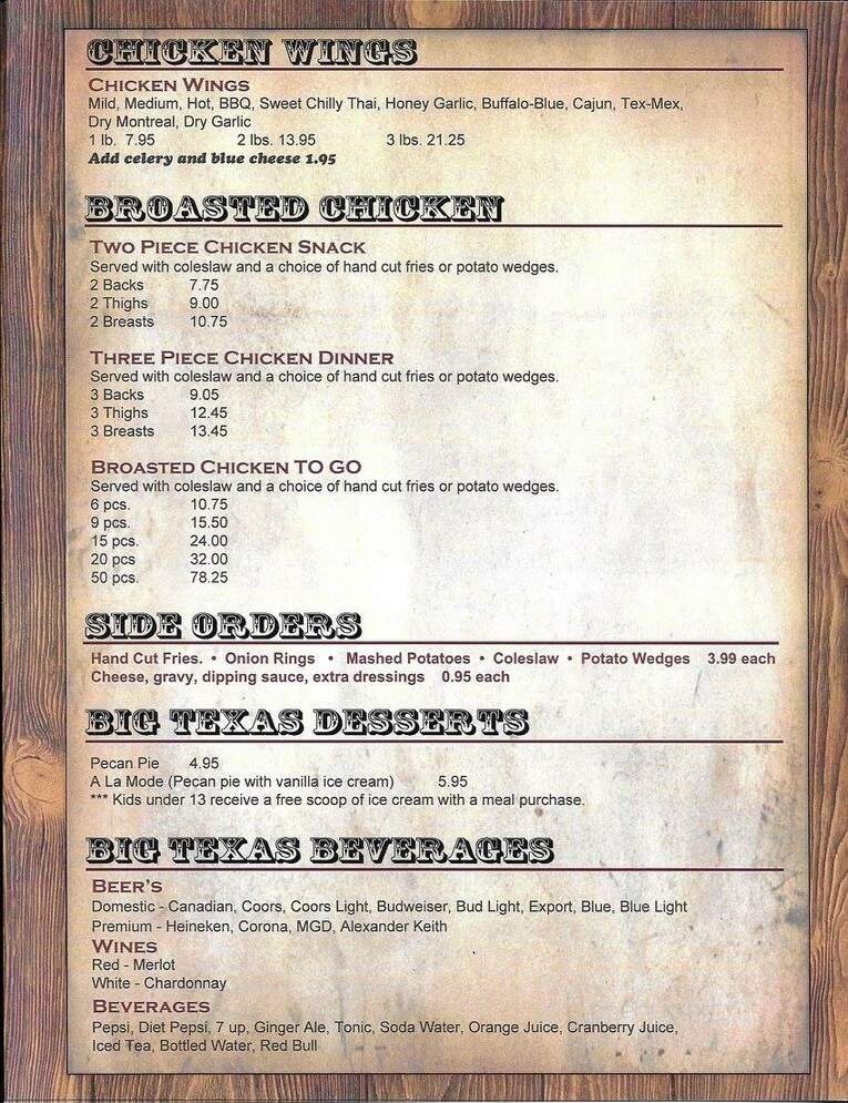 Menu page 2