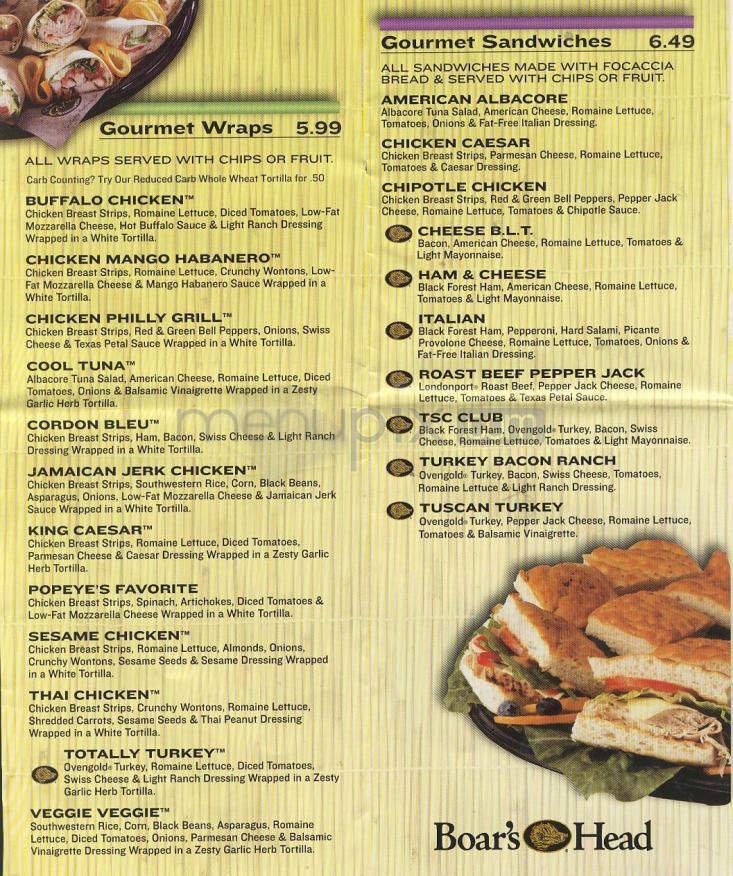 Menu page 1