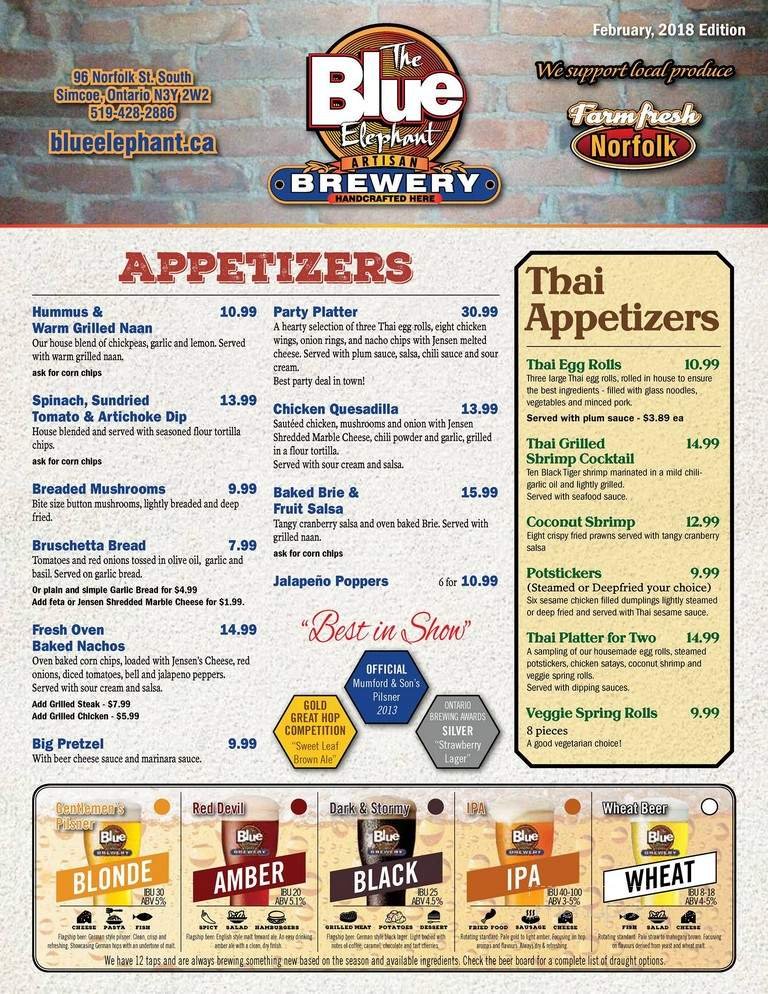 Menu page 1