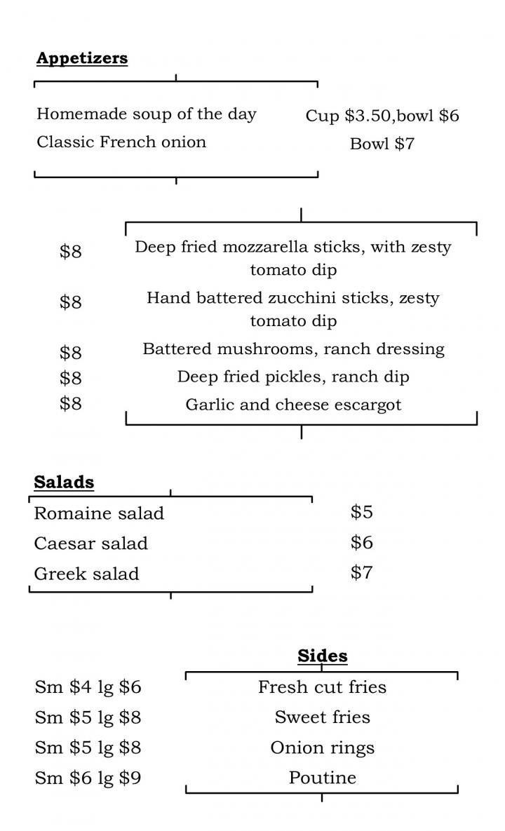 Menu page 1