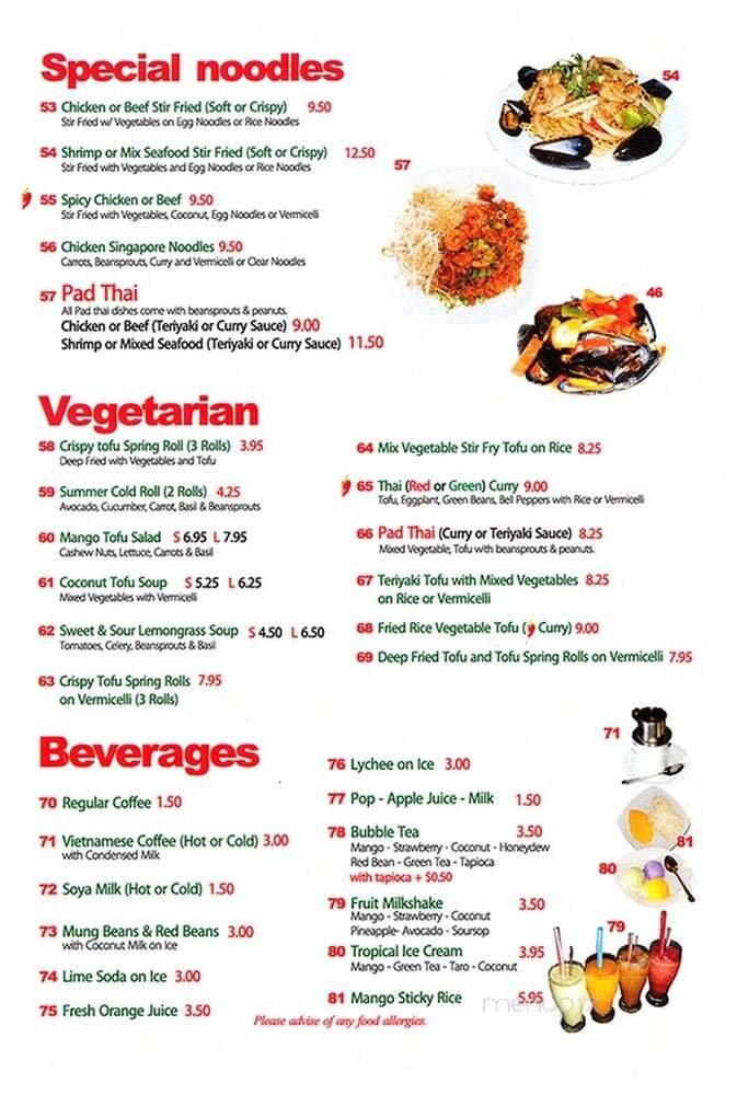 Menu page 1