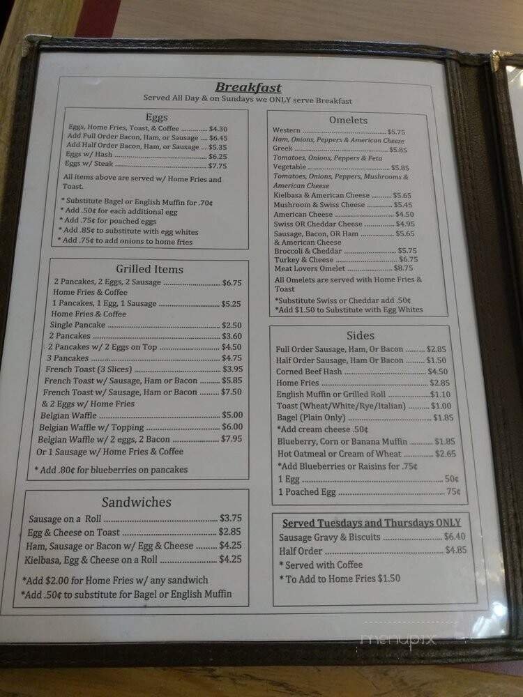 Menu page 1