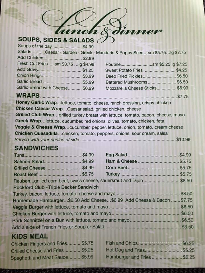 Menu page 1