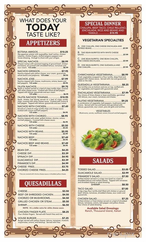 Menu page 1