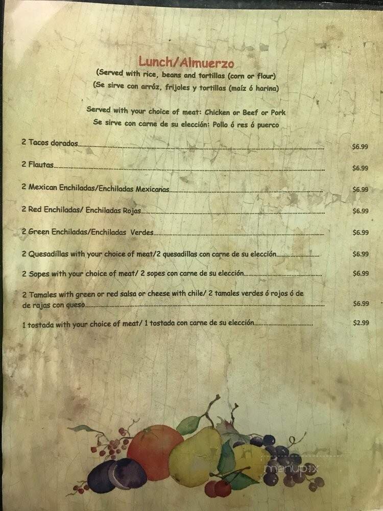 Menu page 1