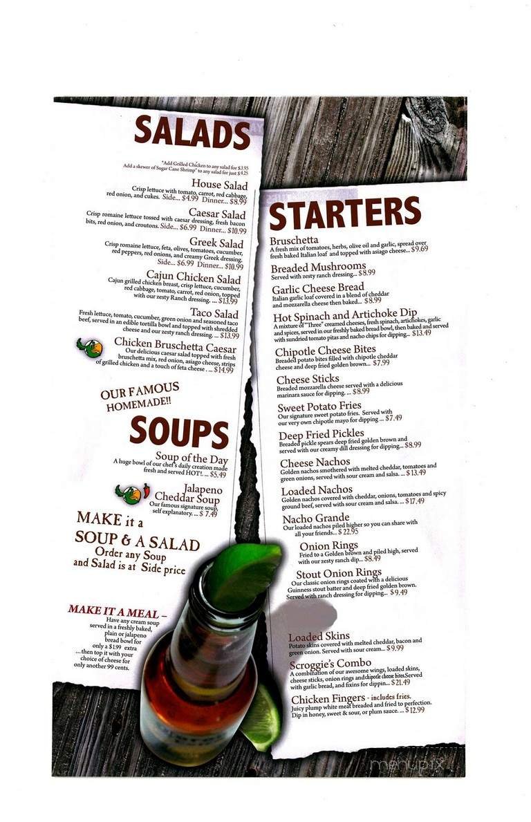 Menu page 1
