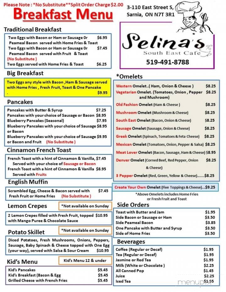 Menu page 1