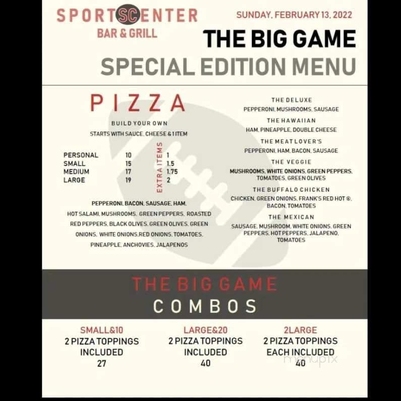 Menu page 1