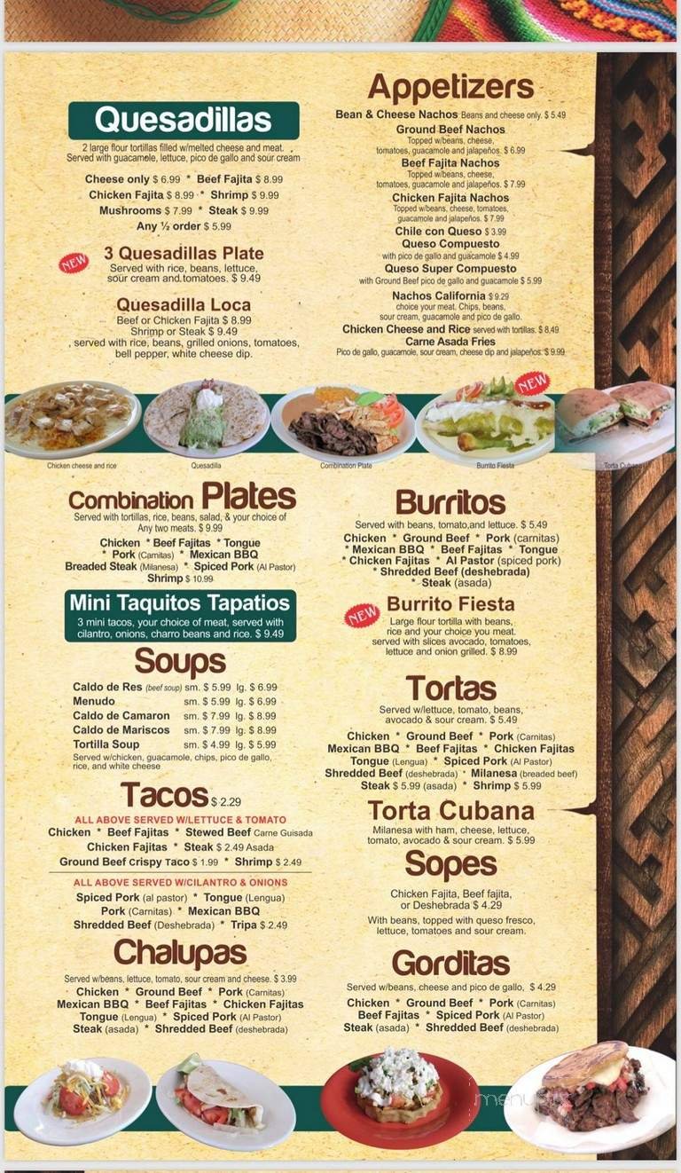 Menu page 1