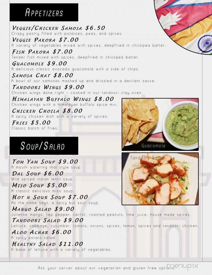 Menu page 1