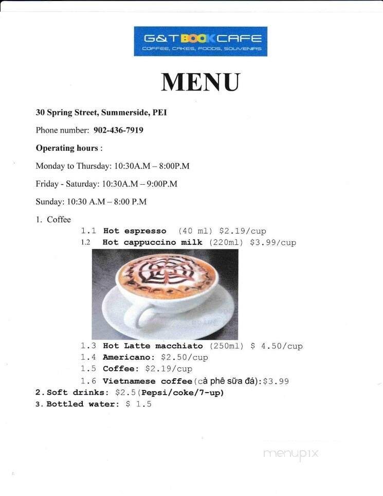 Menu page 1