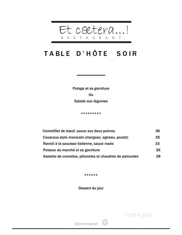 Menu page 1