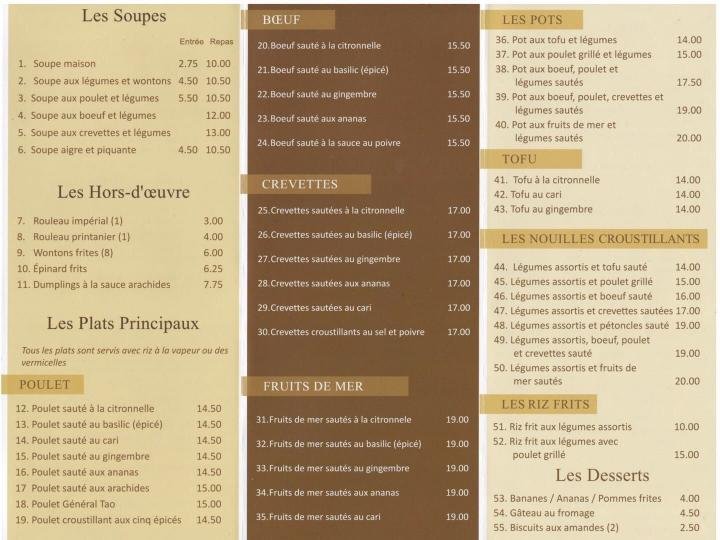 Menu page 1