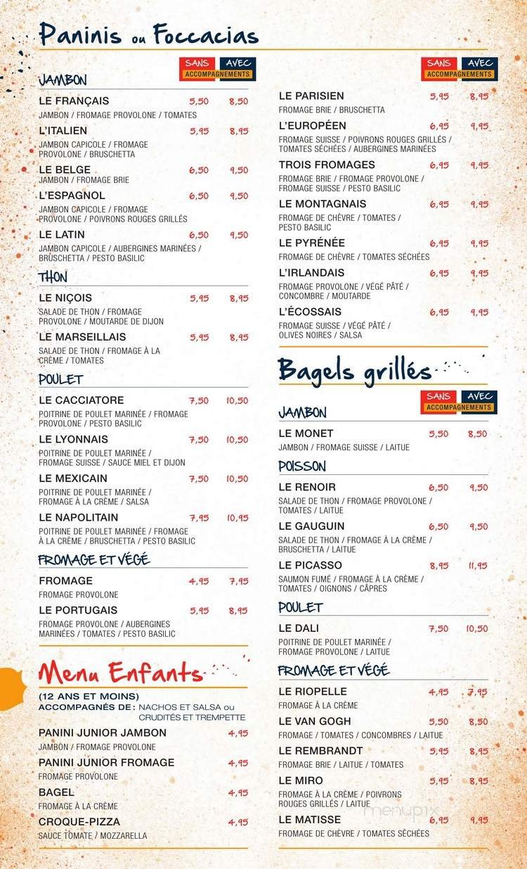 Menu page 1