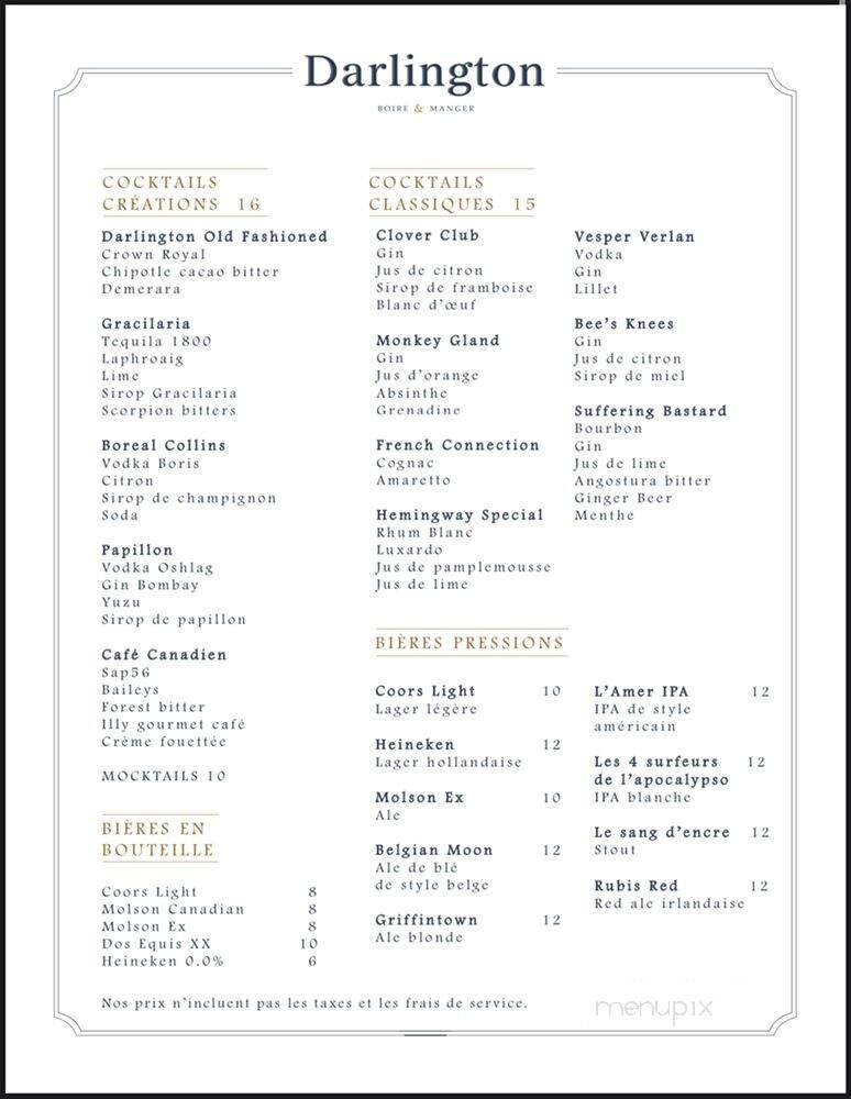 Menu page 1