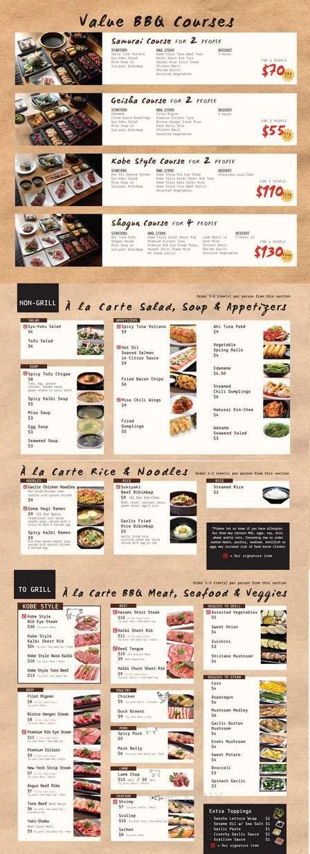 Menu page 1