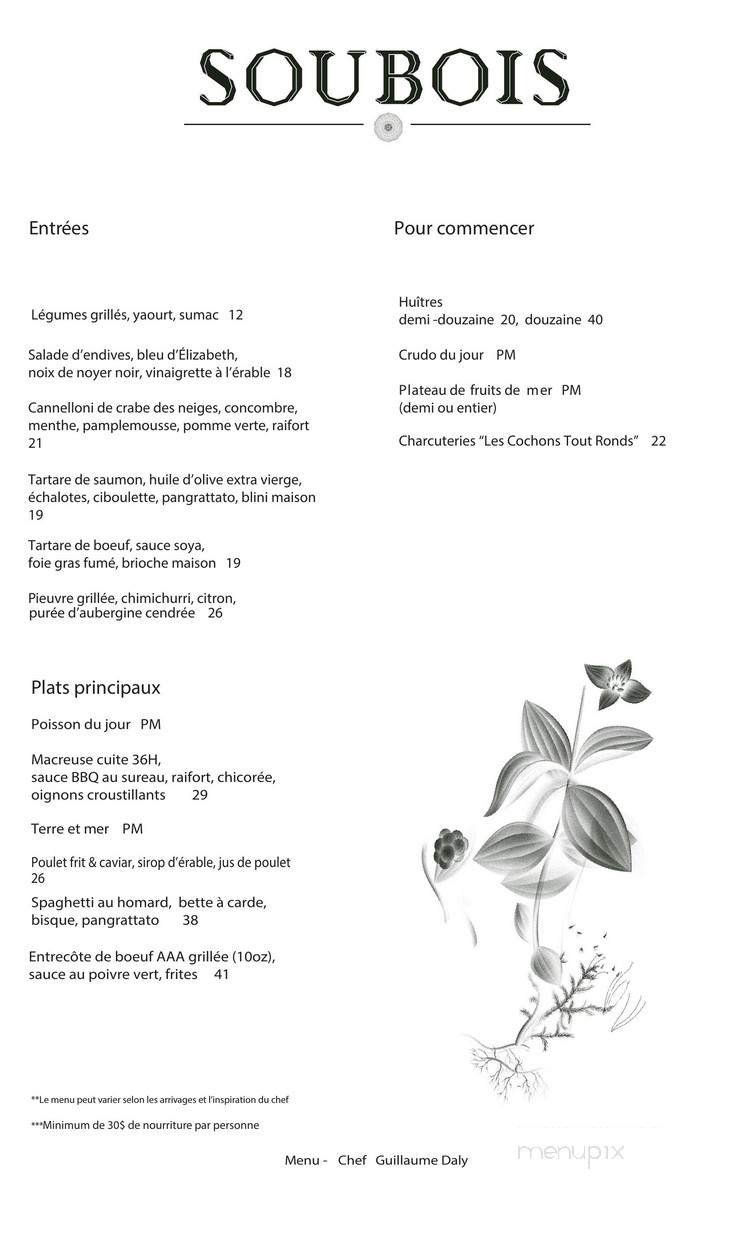Menu page 1