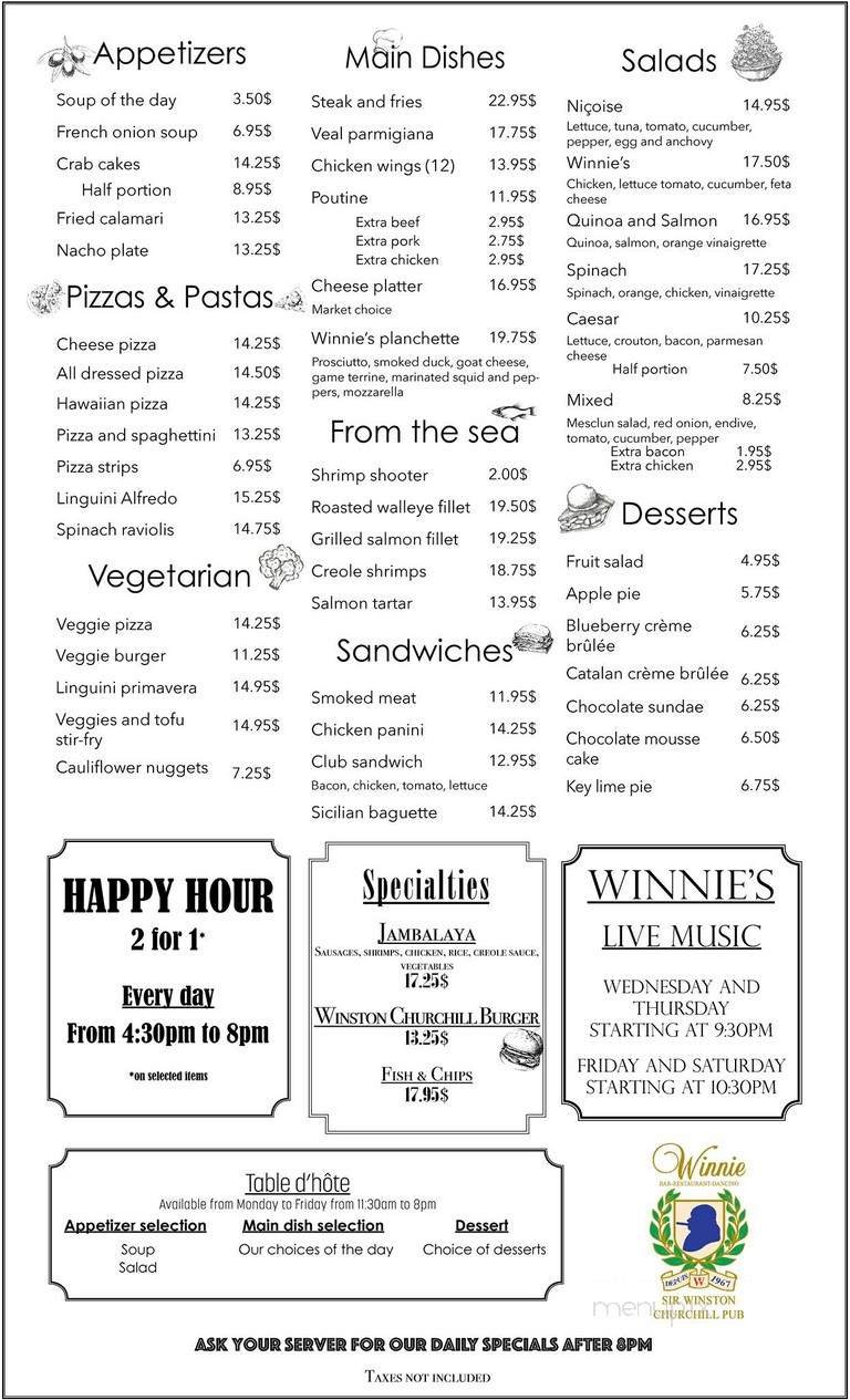 Menu page 1