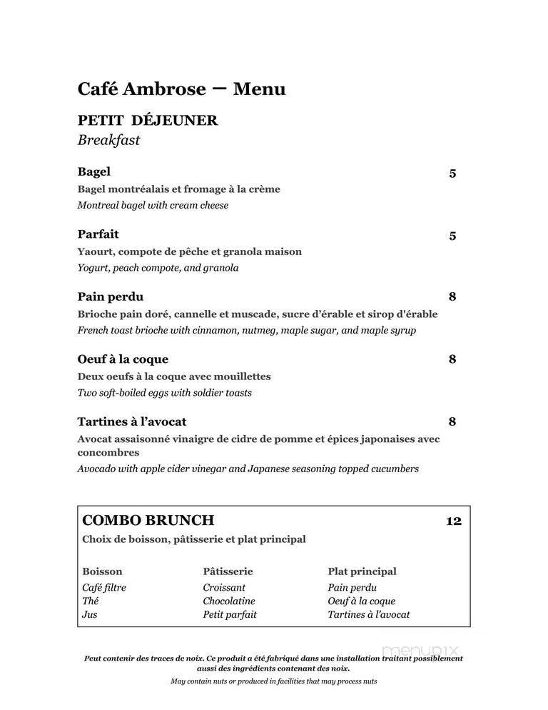 Menu page 1