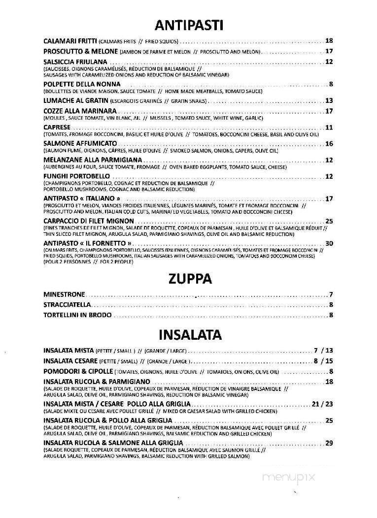 Menu page 1