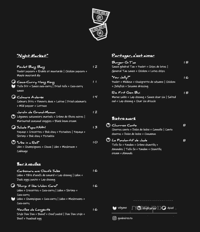 Menu page 1