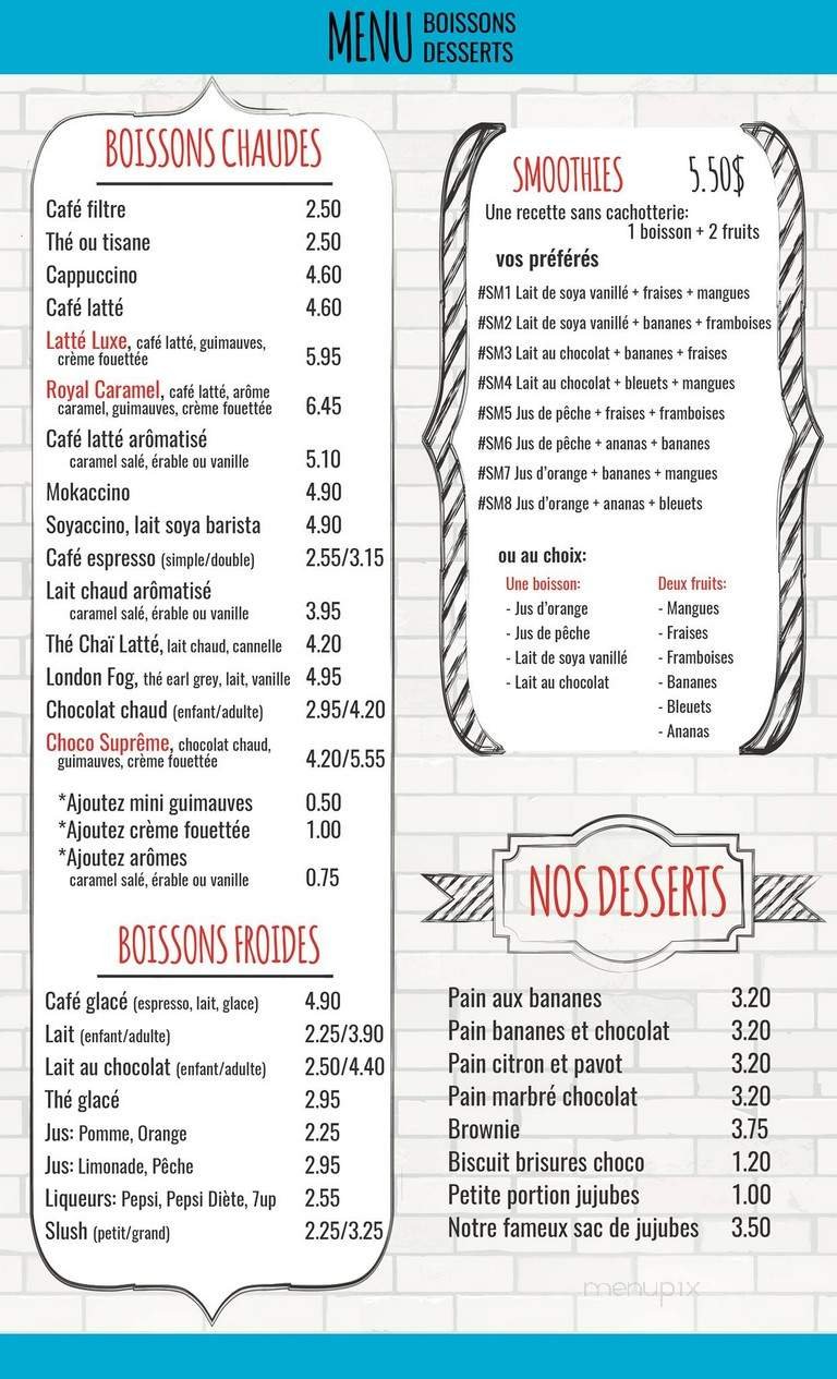 Menu page 1