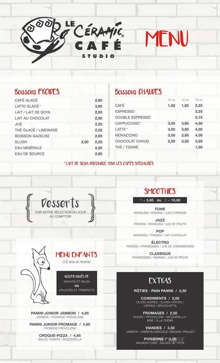 Menu page 1