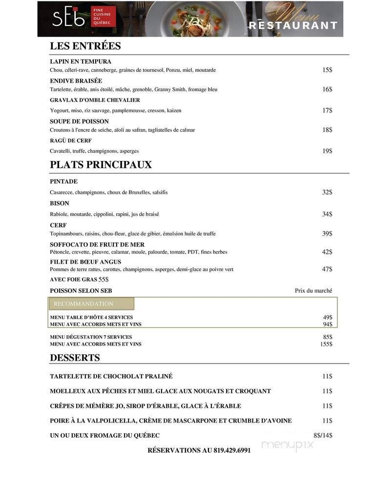 Menu page 2
