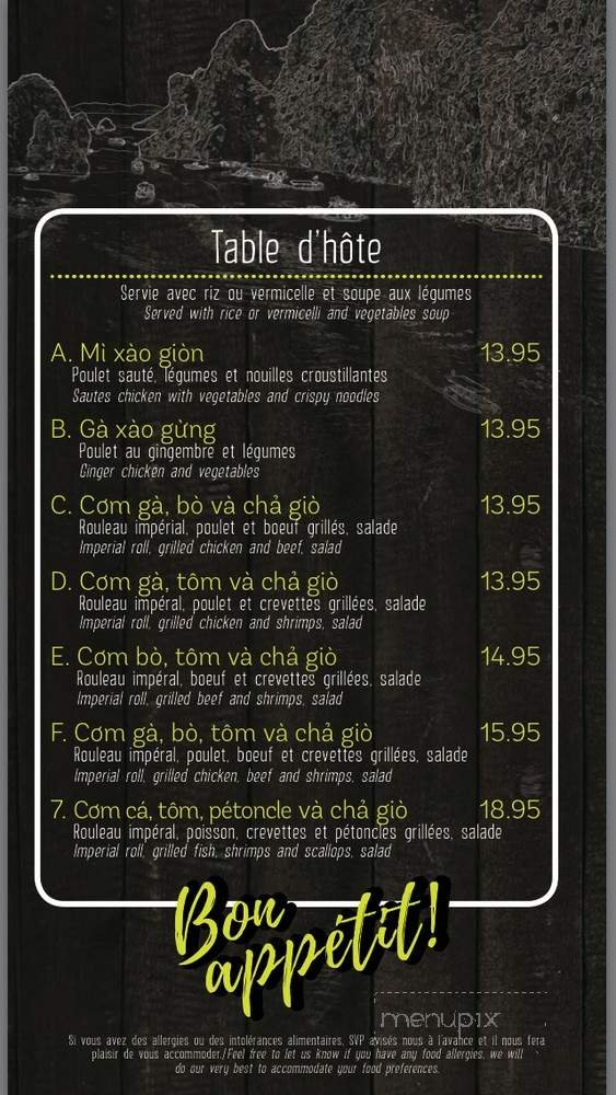 Menu page 2