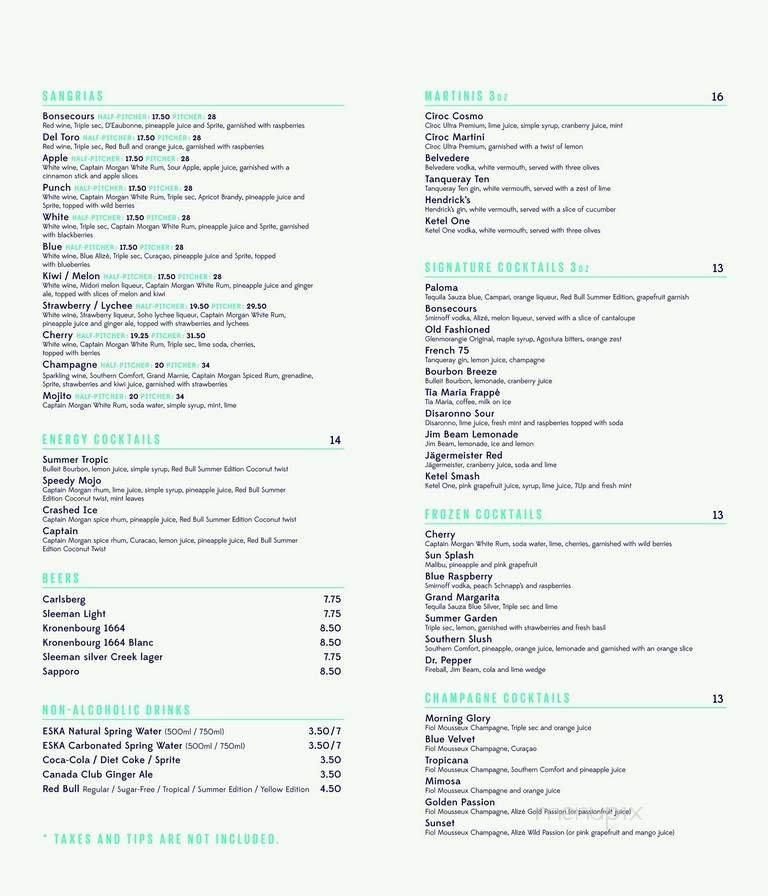 Menu page 1